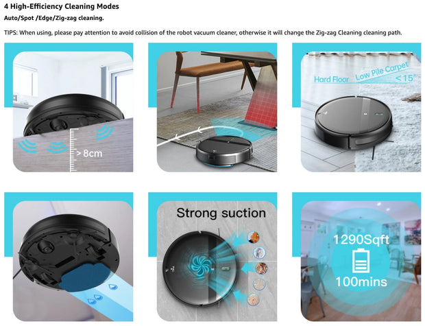 Robot Vacuum Cleaner - Automatic Charging 6000Pa