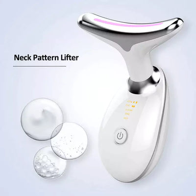 NECK FACE BEAUTY DEVICE, ELECTRIC MICROCURRENT WRINKLE REMOVER  LED DEVICE FOR WOMEN