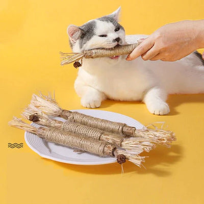 Cleaning Teeth Stick Pet Bite Cat Toy Hemp Rope