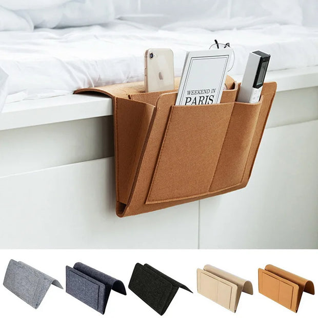 Bedside Caddy Storage Bag with Pockets