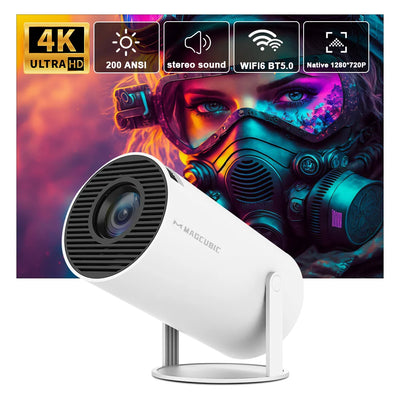 Smart Projector 4K Android 11 5G WIFI BT5.0 HY300 MINI Portable Projector Home Cinema 720P Outdoor 1080P 4K Movie HD