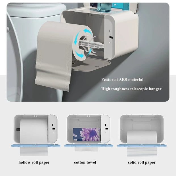 Induction Toilet Paper Holder Shelf Automatic Paper Out Wc Paper