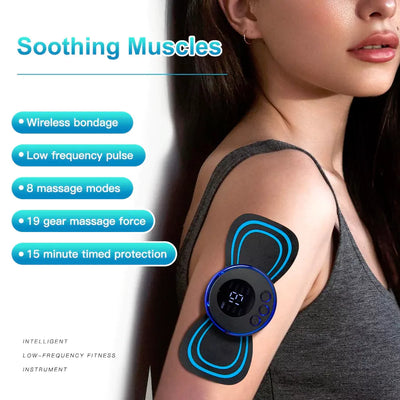 8 MODES RECHARGEABLE NECK MASSAGER WITH REMOTE CONTROL