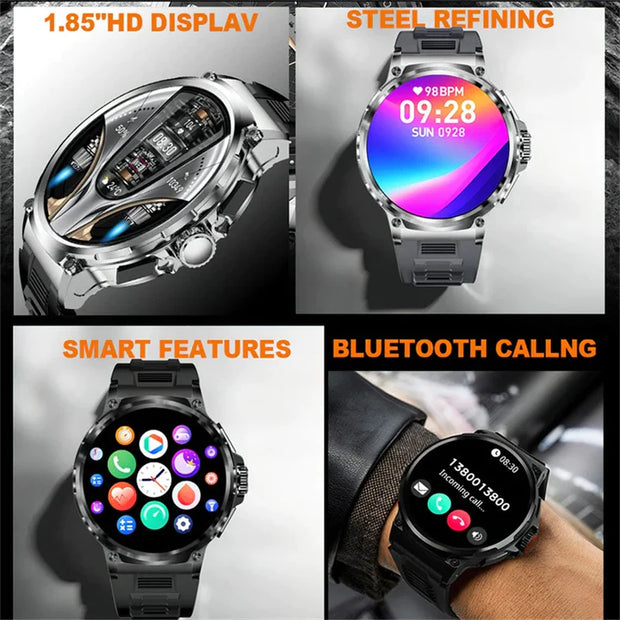 New 1.85-inch ultra HD smartwatch, GPS track, HD Bluetooth call.