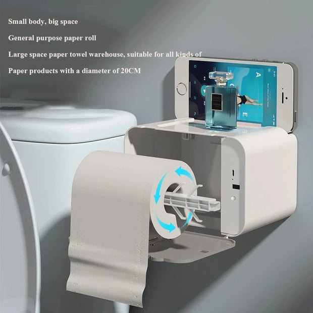 Induction Toilet Paper Holder Shelf Automatic Paper Out Wc Paper