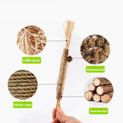 Cleaning Teeth Stick Pet Bite Cat Toy Hemp Rope