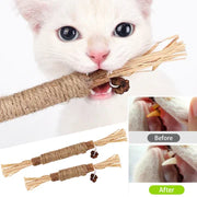 Cleaning Teeth Stick Pet Bite Cat Toy Hemp Rope