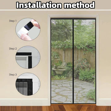 New No Punching Magnetic Screen Door