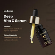 Medicube Deep Vita C Serum 2.0 || 14.5% Pure Vitamin C reduce the appearance of hyperpigmentation, dark spots, and blemishes | 16 self-tests complete | Korean skincare (10g * 3 bottles)