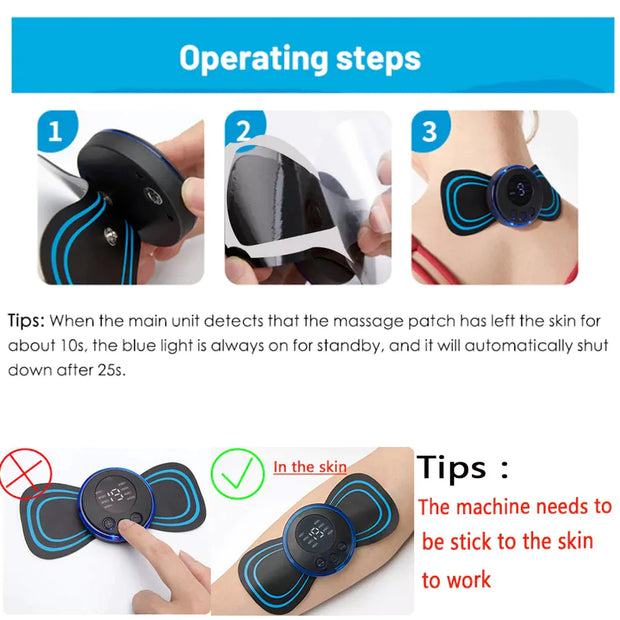 8 MODES RECHARGEABLE NECK MASSAGER WITH REMOTE CONTROL