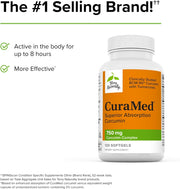 Terry Naturally CuraMed Curcumin Complex - Superior Absorption BCM-95 - Non-GMO, Gluten Free, Halal