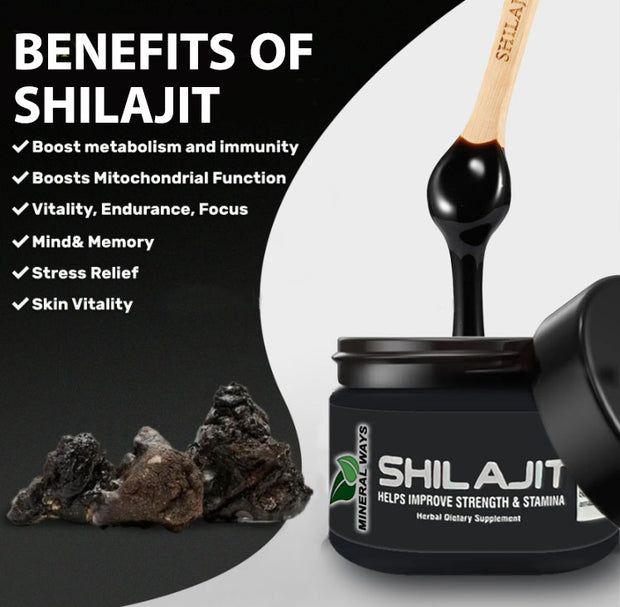 SHILAJIT HELPS IMPROVE STRENGTH & STAMINA HEARBAL DIETARY SUPPLEMENT