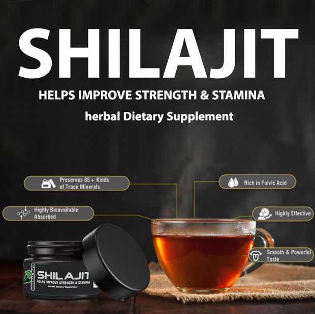 SHILAJIT HELPS IMPROVE STRENGTH & STAMINA HEARBAL DIETARY SUPPLEMENT