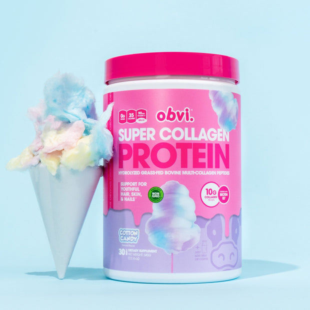 Super Collagen Protein Powder by Obvi - Cotton Candy