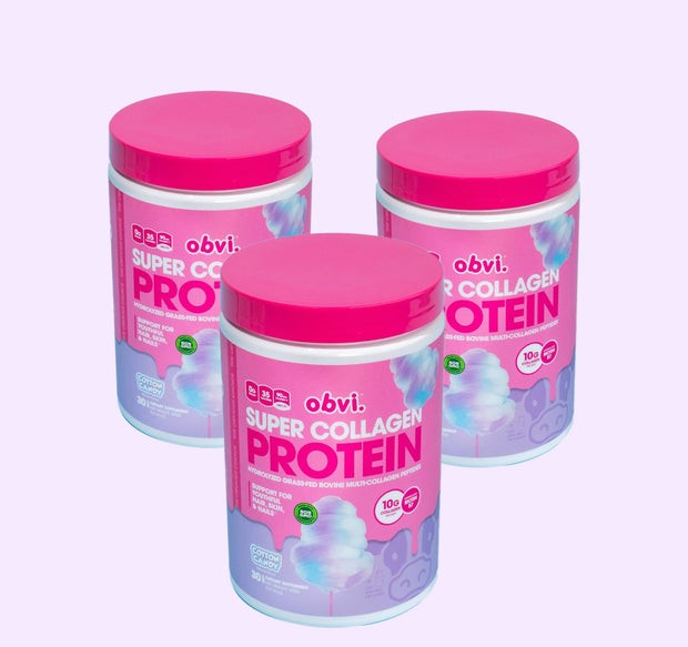 Super Collagen Protein Powder by Obvi - Cotton Candy