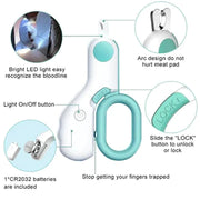 LED Light Cat Dog Nail Clipper Cutter